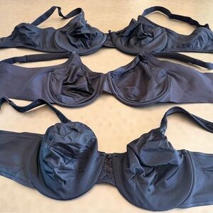 Olga 3 Women's Black underwire bras, Size 38C